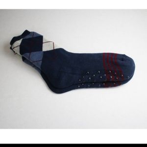 Argyle Faux Sherpa  Slipper Socks